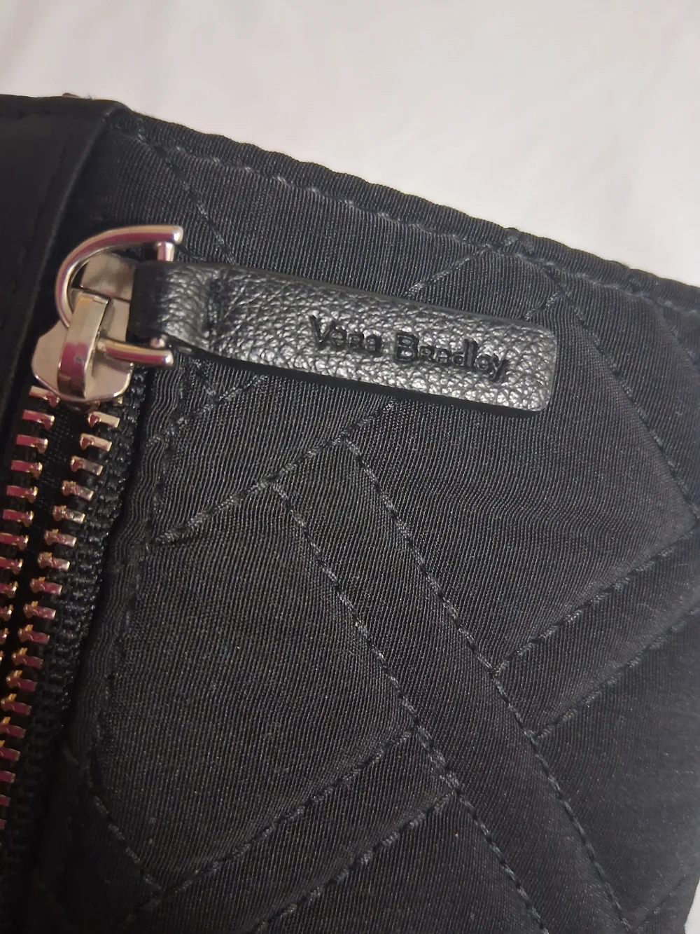 Vera Bradley Black Quilted Leather Wallet